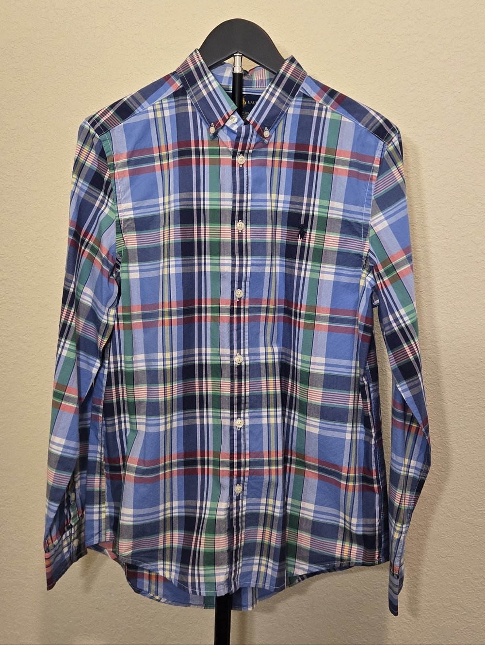 Ralph Lauren Blue Multi-Color Plaid Button-Down Shirt
